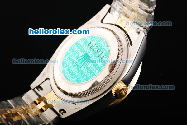 Rolex Datejust Automatic Movement with Diamond Bezel and Two Tone Bracelet - Click Image to Close